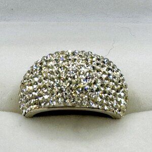 925 Sterling Silver and Swarovski crystals Ring Size 7